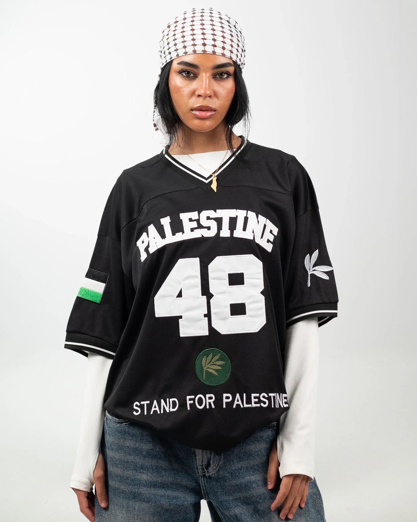 Olive Roots — 48 Game Jersey — Black & White