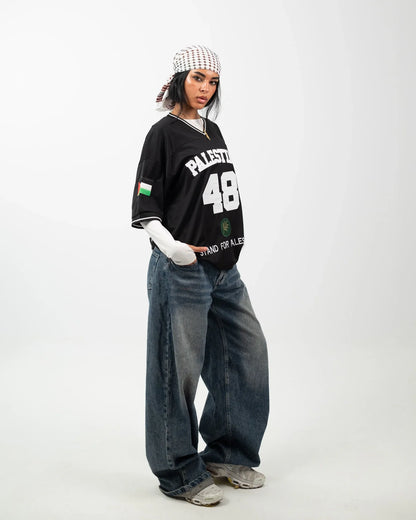 Olive Roots — 48 Game Jersey — Black & White