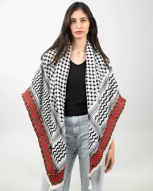 The Road Home — Tatreez-Stripe Kuffiyeh