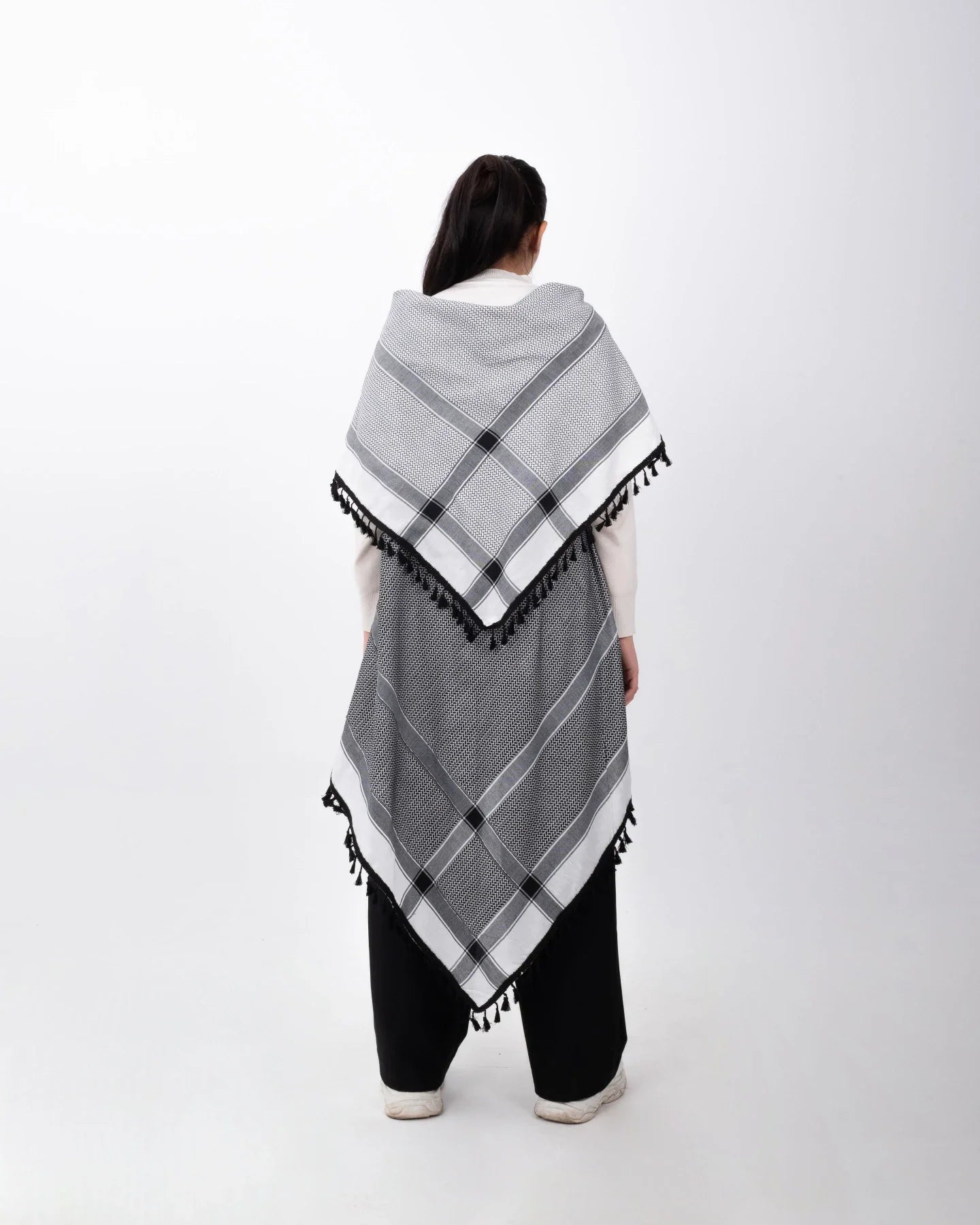 Gilet Kufiyah original cousu noir et blanc
