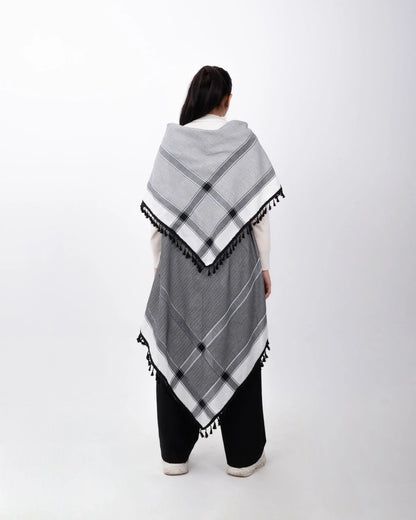 Gilet Kufiyah original cousu noir et blanc
