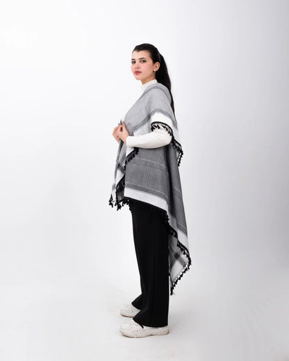 Gilet Kufiyah original cousu noir et blanc