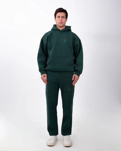 YAFA FOREST GREEN STITCHED HOODIE – RESPECT EXISTENCE EDITION