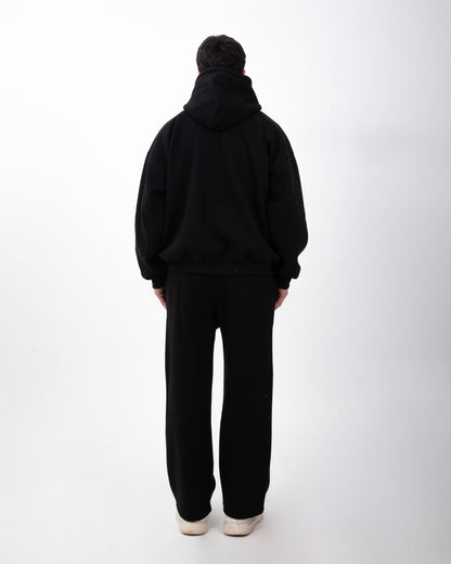 YAFA MIDNIGHT BLACK STITCHED HOODIE – RESPECT EXISTENCE EDITION