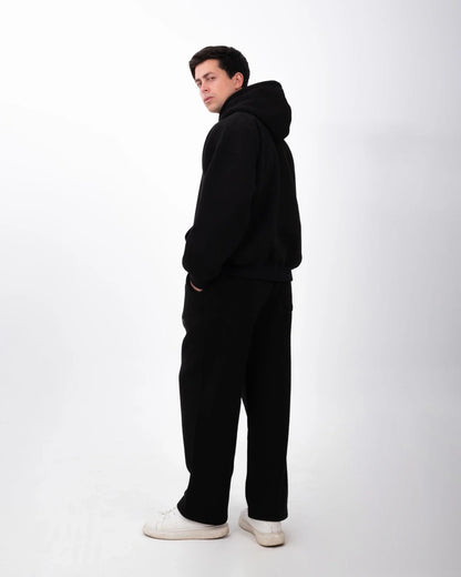 YAFA STITCHED MIDNIGHT BLACK SWEATPANTS – RESPECT EXISTENCE EDITION