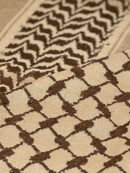 Kuffiyeh palestinien Desert X Brown par YAFA ARTS