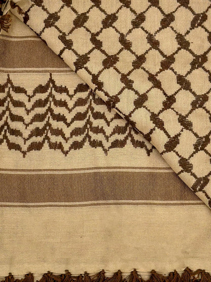 Kuffiyeh palestinien Desert X Brown par YAFA ARTS