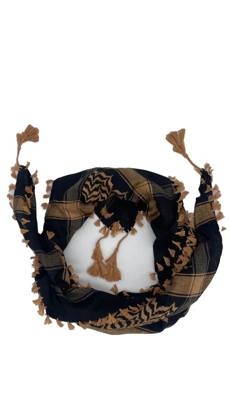 Black X Camel Palestinian Keffiyeh