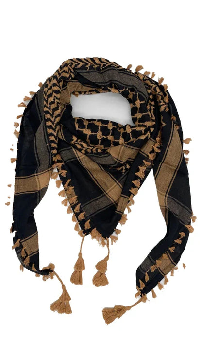 Black X Camel Palestinian Keffiyeh