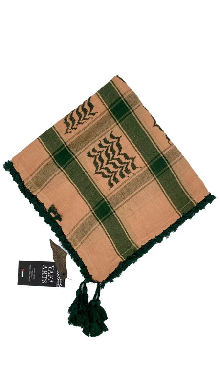 Desert Warm X Dark Green Palestinian Keffiyeh