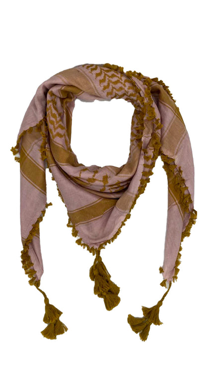 Soft Pink X Cumin Palestinian Keffiyeh