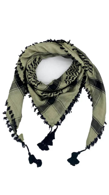 Olive X Black Palestinian Keffiyeh