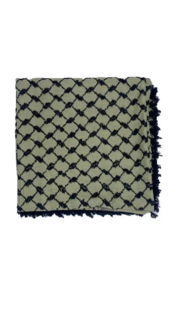 Olive X Black Palestinian Keffiyeh