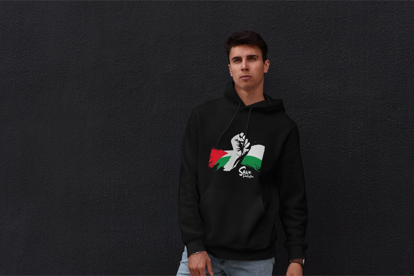 Unisex hoodie with a Palestinian design